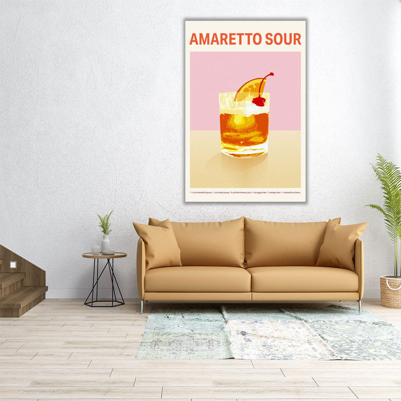 «Cocktail Exposition Poster II», reproduction d'art sur toile, H 48 po x l 32 po