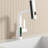 White Bathroom Basin Faucet Featuring Pull-Out Lift & Led Temp Display - 360 Rotatable, 31 Spout Modes, Adjustable Height Tap With