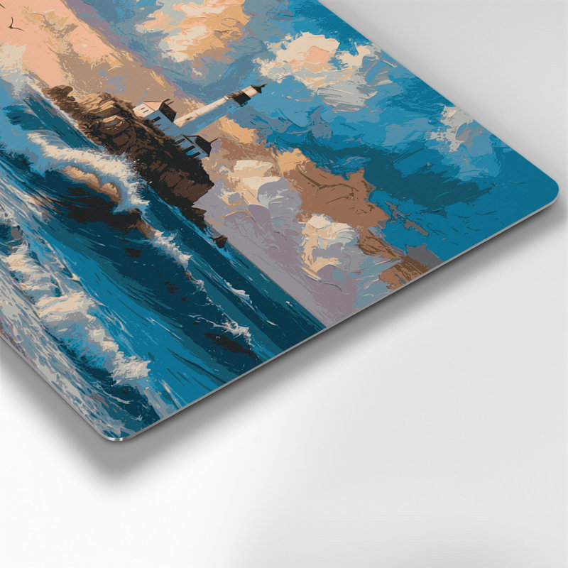 Art mural en métal bleu Coastal Coastal Living Plus, H 24 po x l 36 po