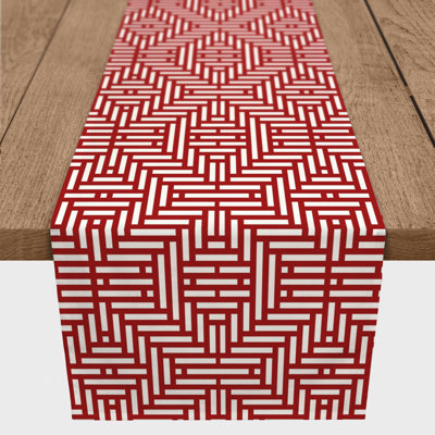 Bromell Rectangle Geometric Polyester Table Runner