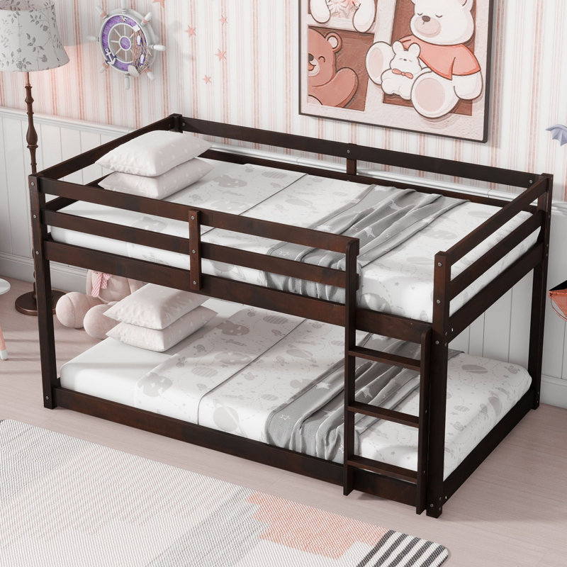 Twin Over Twin Standard Bunk Bed, Espresso