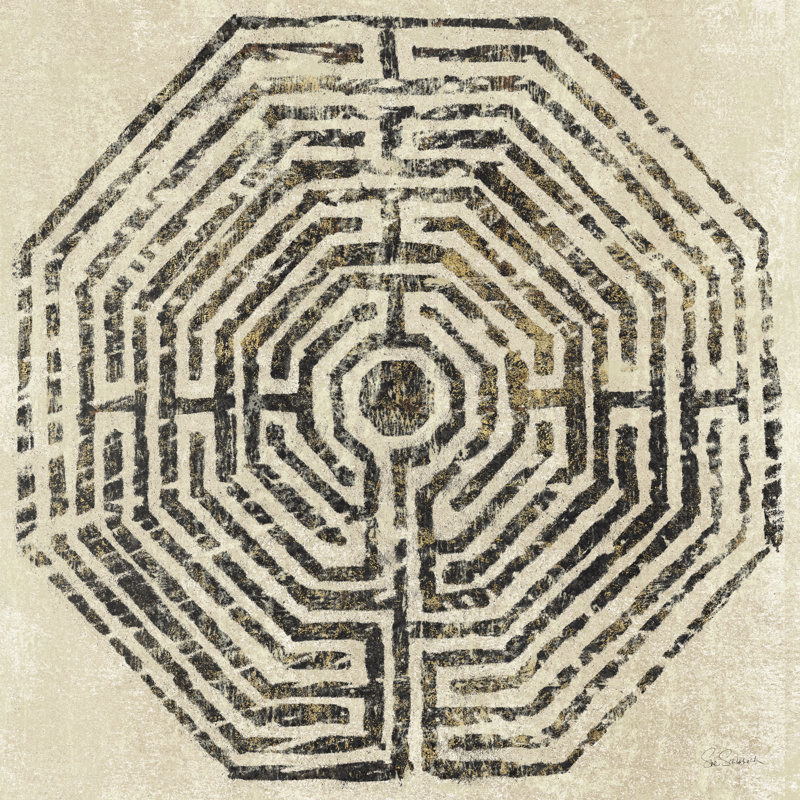 «Labyrinth» par Sue Schlabach - reproduction d'art sur toile simple, H 30 po x l 30 po x P 1,25 po, Non
