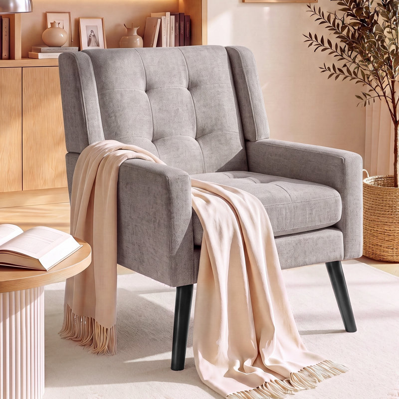 Fauteuil d'appoint Bolanle, Dove Grey Linen