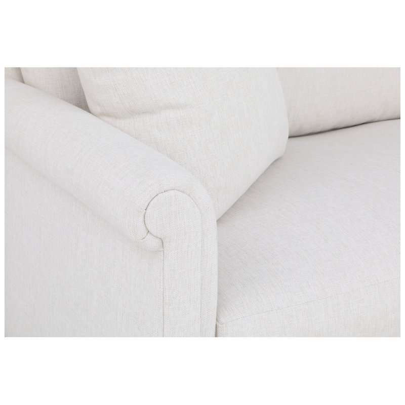 Flynn 75" Sofa, 1115 Saddle, Small Aged Bronze, Almond Buff