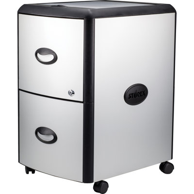 19'' Wide 2 -Drawer Mobile File Cabinet