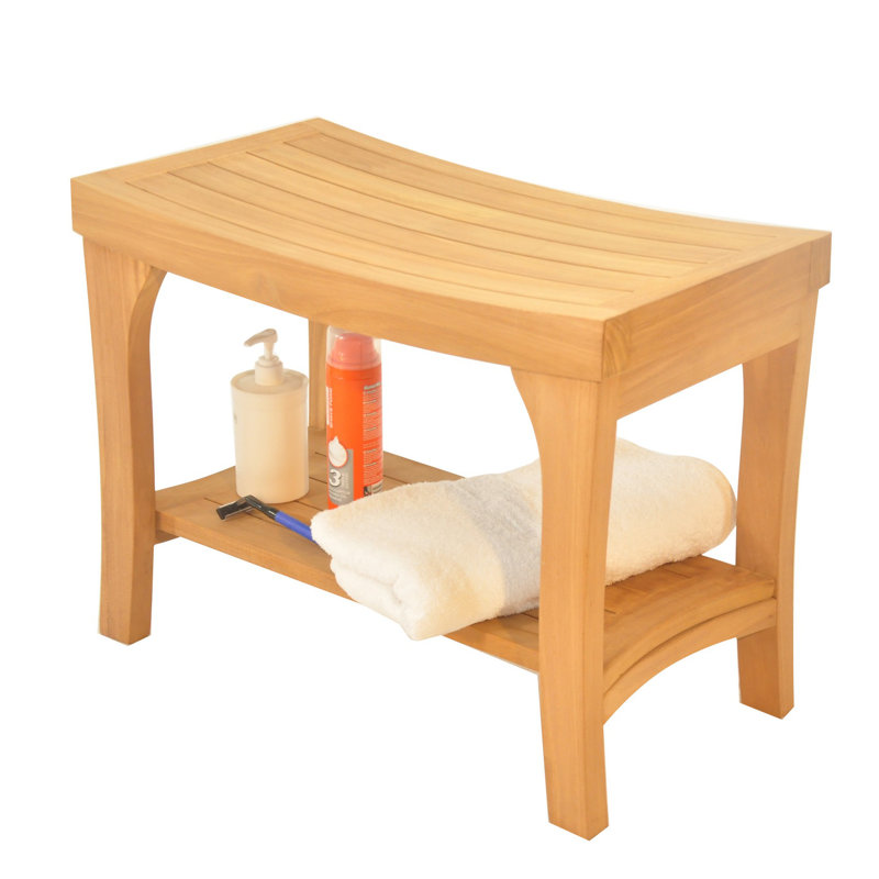 Whitmore 24'' W Teak Shower Bench