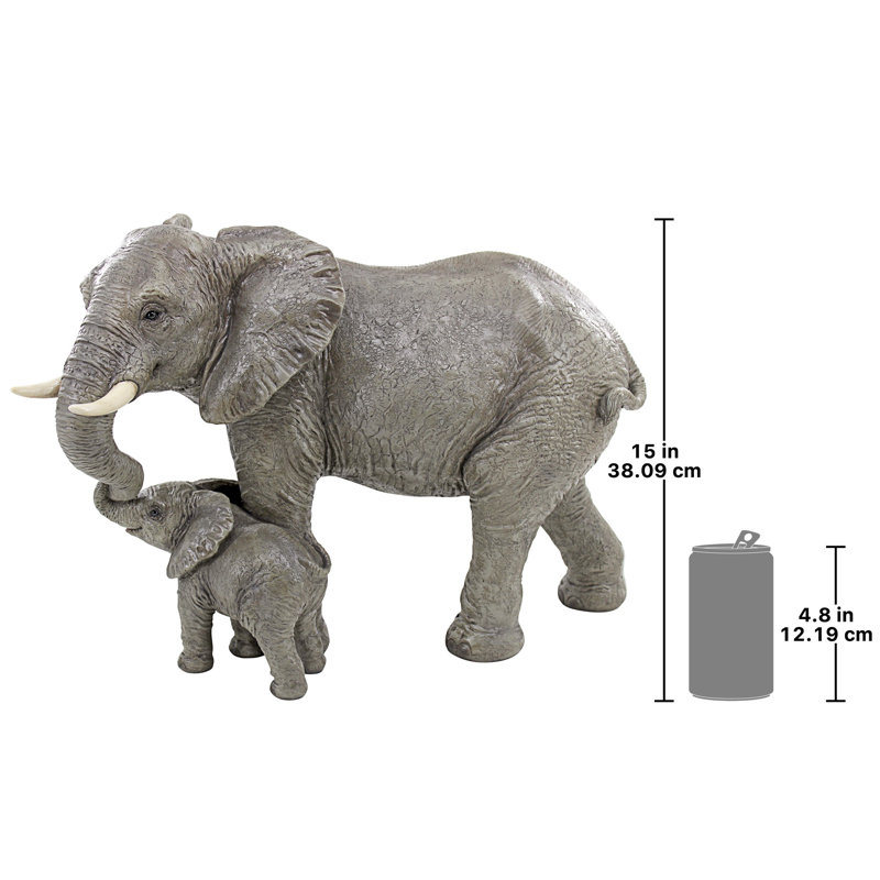 Statue maman et bébé éléphant