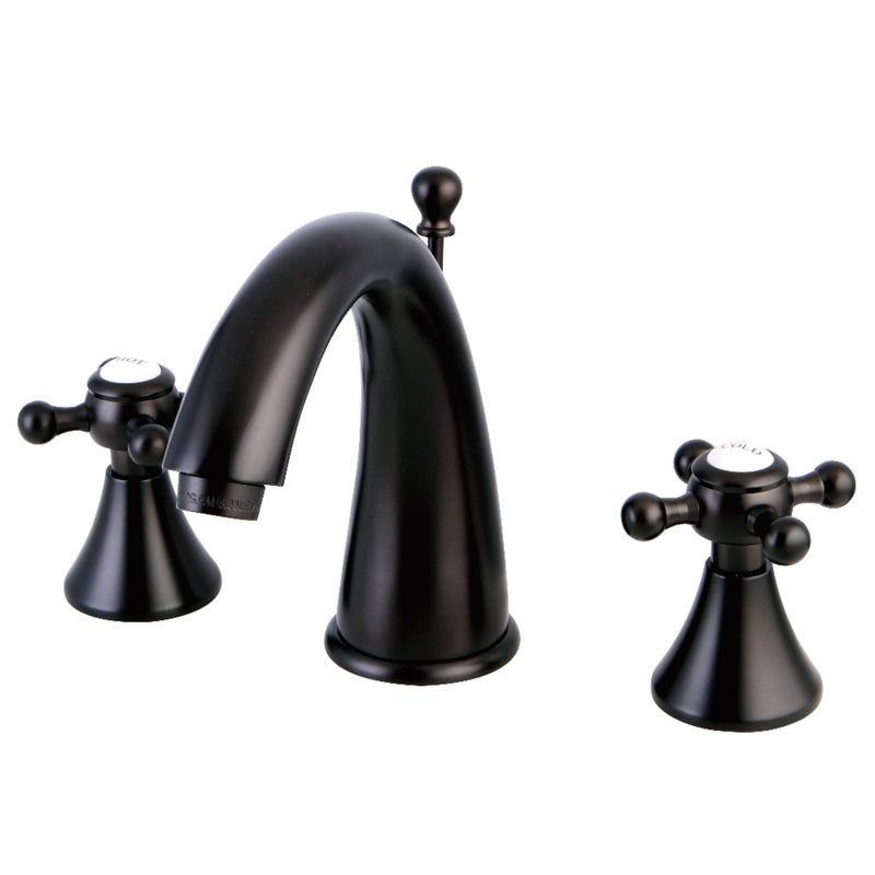Widespread Bathroom Faucet with Drain Assembly, Oil Rubbed Bronze
