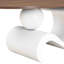 2 tables basses ovales et rondes blanches pour l'espace de vie principal, grande table 47,24 po, petite structure métallique 19,69 po, facile à assembler