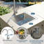Combo modulaire d'évier de cuisine d'extérieur avec tiroir et armoire de rangement, station de préparation en aluminium résistante à la rouille toutes saisons avec évier intégré, pour patio, cour arrière, terrasse
