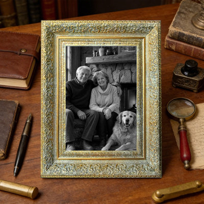 Cadre photo mural antique 3 pièces 8 po x 10 po avec placement mural ou table