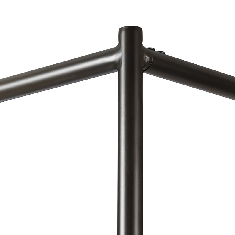 Nathanuel Upholstered Metal Canopy Bed, Queen, Gray