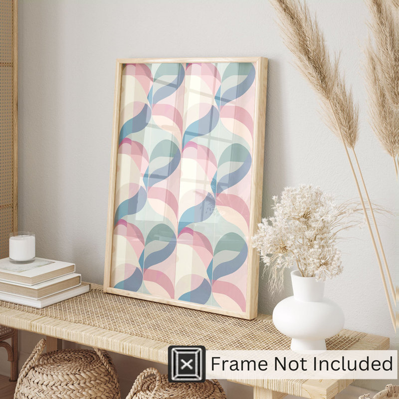 Abstract Retro Groovy 70s Pattern XVII Retro Unframed Art Print, 14" H x 11" W