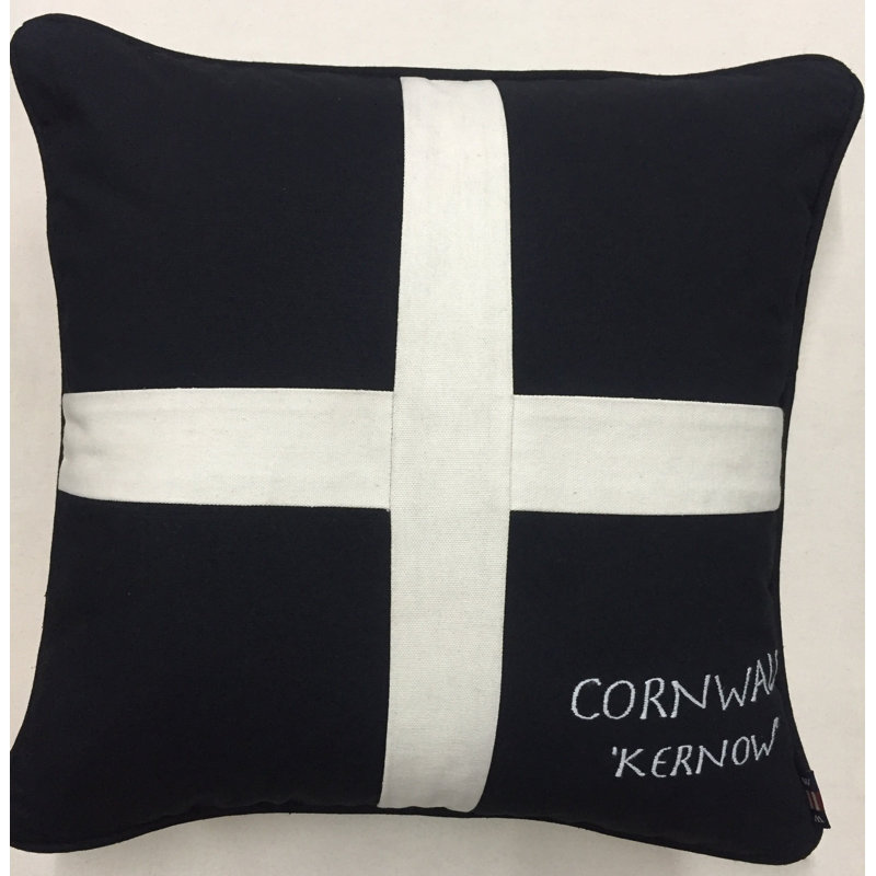 Barrows Black Square Cushion, 46cm H x 46cm W