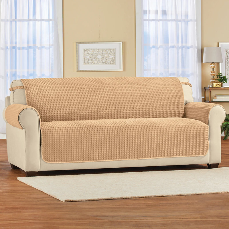 Time Square Quilted Furniture Protector, Camel Polyester