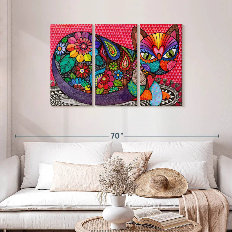 Brampt Flower Cat, 28" H x 45" W