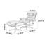 Fauteuil de détente inclinable industriel en aluminium 33,86 po