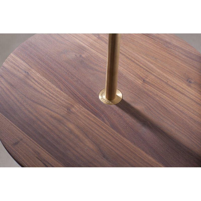 Roots Outdoor Round Side Table, Brass