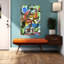 Barbarian Composition , 1918 Classic Colorful Abstract Wall Art Print - Print-255605852