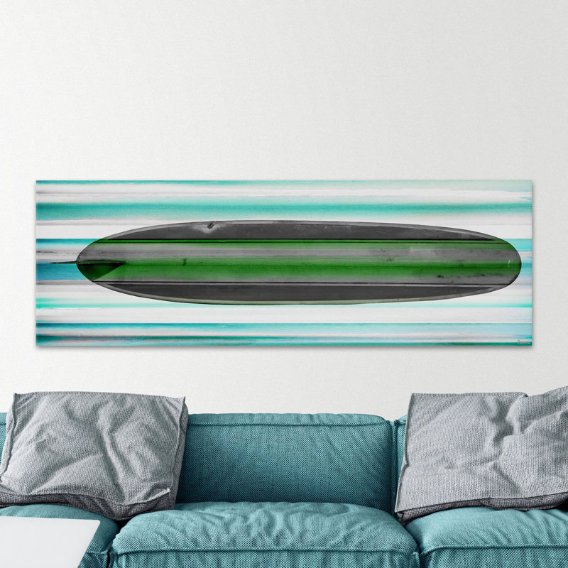 «Surfboard», reproduction d'art sur toile tendue, H 15 po x l 45 po x P 1,5 po