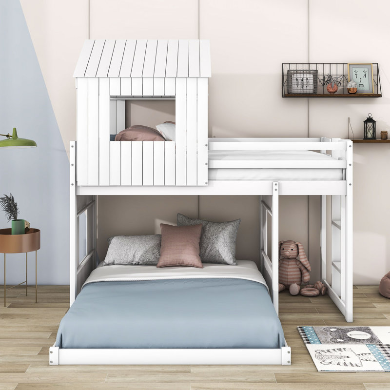 Cybil Kids Twin Over Full Bunk Bed, White
