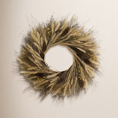 August Grove® 22" Handcrafted Wheat Wreath