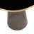 19" Round Side End Table Glass/Sintered Stone Top With Brushed Gold Rim And Tempered Glass Base-109375857-125120047