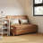 Loveseat Brown Faux leather Sleeper sofa-1217238059