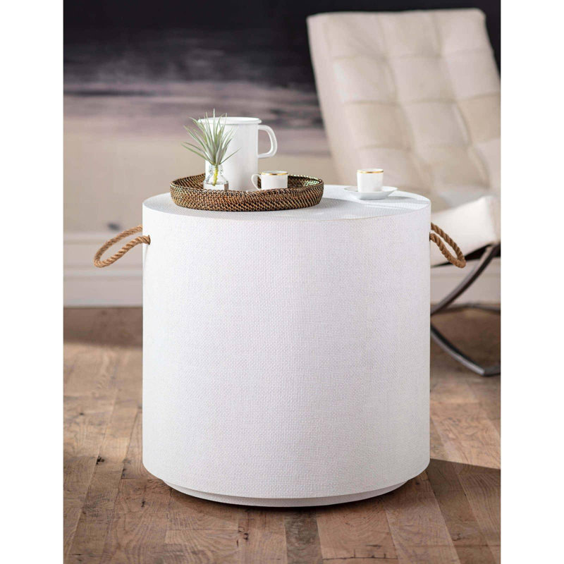 Aegean End Table, White