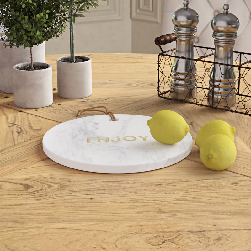 Artesá Round White Marble Cheese Board
