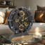 Horloge de bureau ronde en bois de 10 pouces avec de vrais engrenages (transformable en horloge murale - base détachable) Collection Canada-1414946553