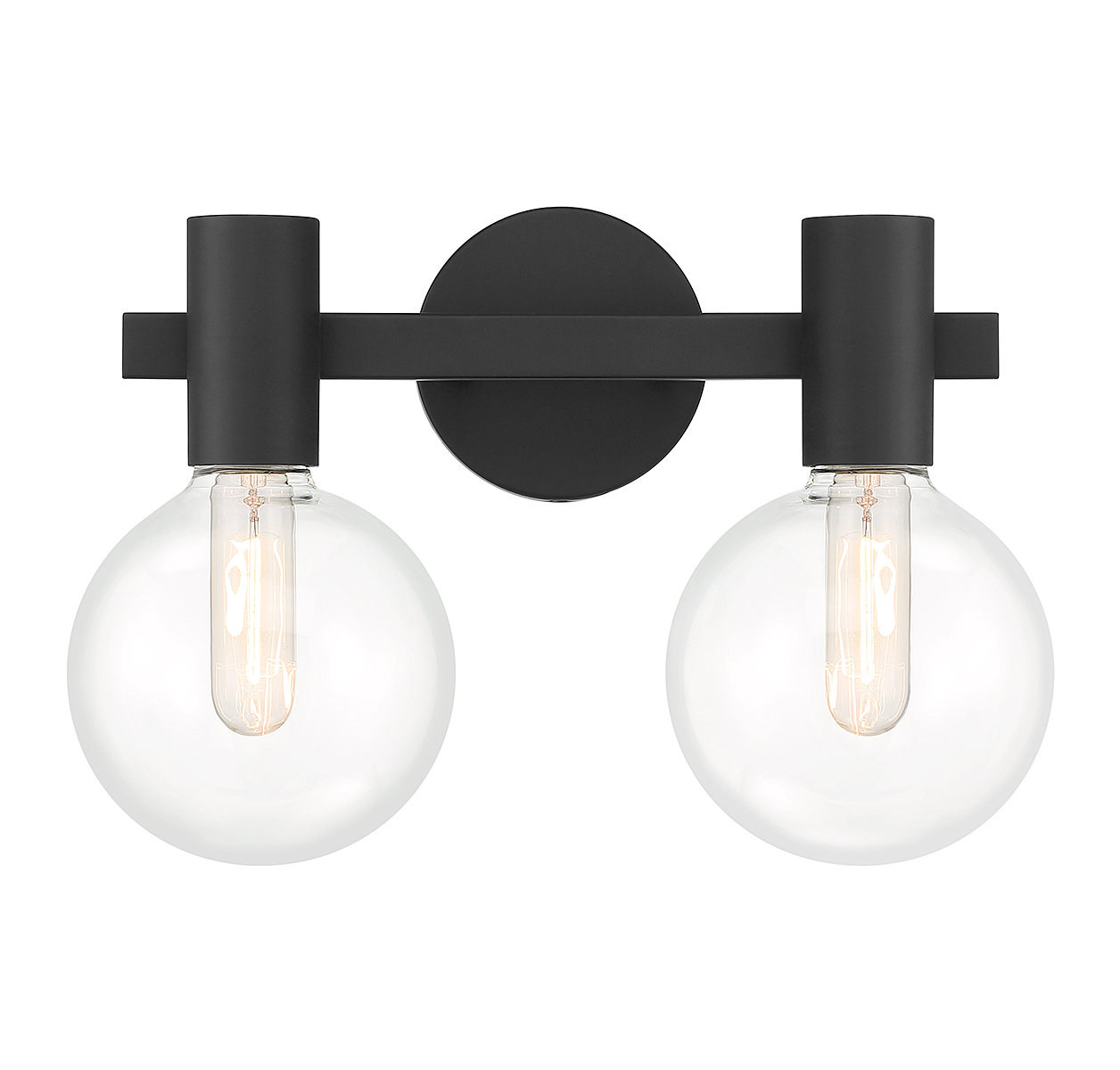 Sanu 2-Light Bath Sconce, Matte Black