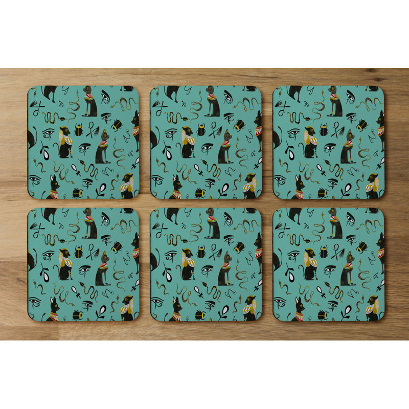 Square 6 Piece Coaster Set
