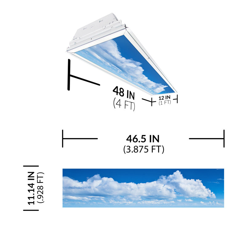 Cloud Rectangle Fixture Component Ceiling Light