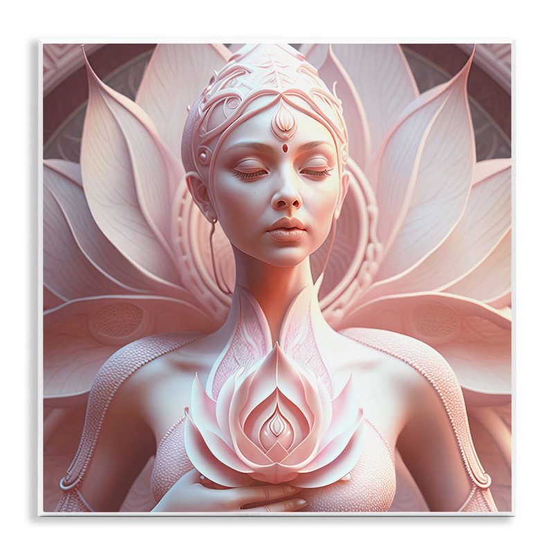  Art spirituel de statue de femme spirituelle Lotus par Shambhala