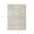3' X 5' Ivory Striped Washable Indoor Outdoor Area Rug