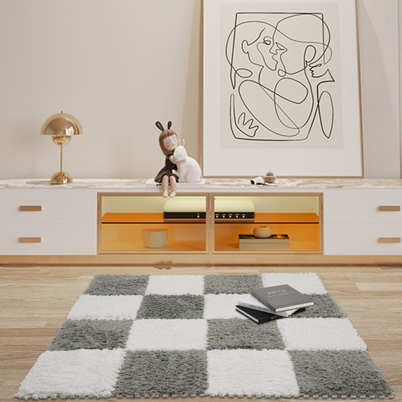 Tapis de tapis carré pour enfants Fluffy Rugs