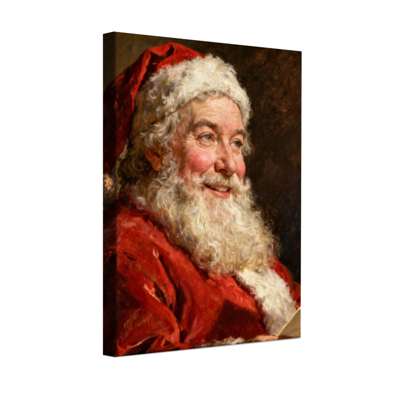 Noël, père Noël, art classique de Noël, H 24 po x l 16 po