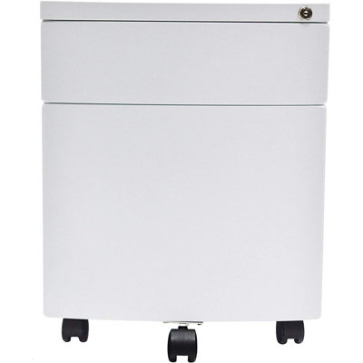 Keighly 22'' Wide 2 -Drawer Mobile Steel File Cabinet