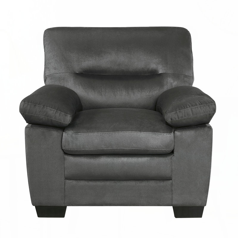Fauteuil confortable et moelleux de style moderne et élégant avec 1 pièce de mobilier de salon gris foncé