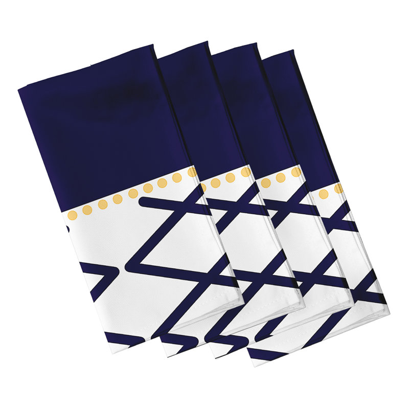 Ensemble de serviettes de table 4 pièces chic, Bleu marine