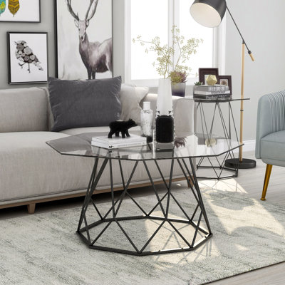 Myren Glass Top Single Coffee Table