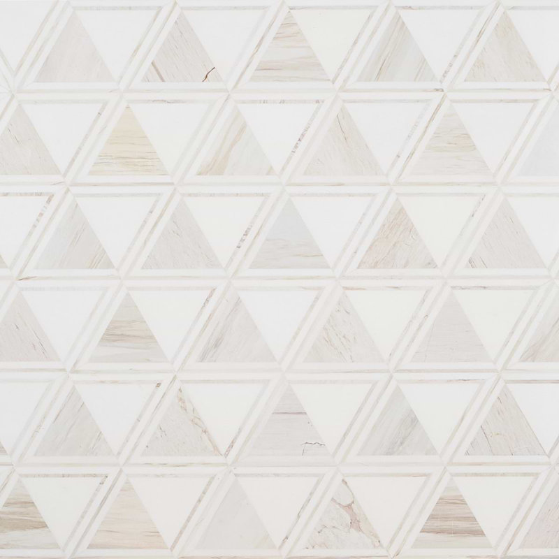 Geomarble Altair Thassos Sabbia Polished Marble Mosaic
