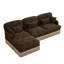 Canapé en L 100 po Chenille Modern