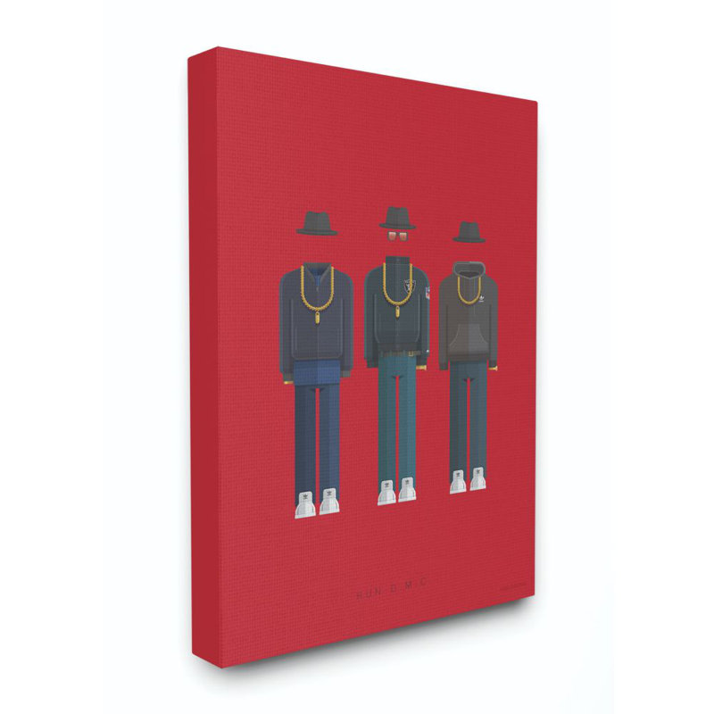 « run dmc célèbre people personnages style style », impression sur toile, H 30 po x l 24 po x P 1,5 po, Toile tendue