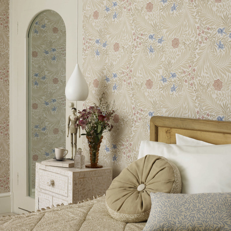 Larkspur Wallpaper, Slate/Russet