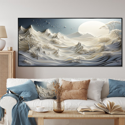 Abstract Snowy Winter Mountains III - Abstract Landscape Wall Art