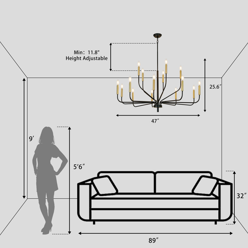 15 - Lights Traditional Chandelier Candle Chandelier Farmhouse Chandelier Dining Room Chandelier Chandeliers For Dining Room