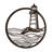 Sea Lighthouse Minimalist Modern Abstract Wall Accent Sculpture Hanging Decoration Metal Wall Decor-124839438-124839431