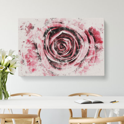 Pink Rose Flower Vol.2 - Wrapped Canvas Print